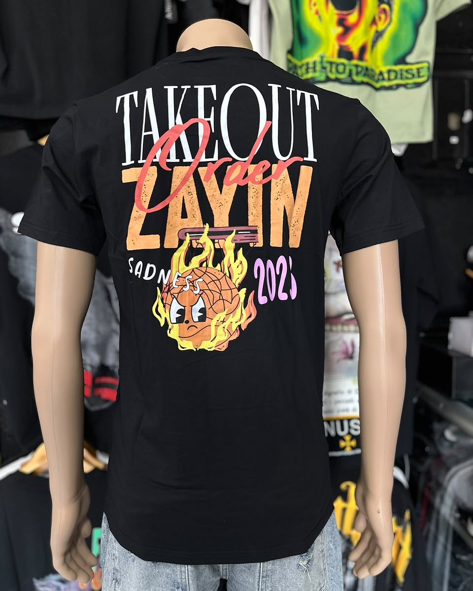 Camiseta Zayin Take Out - Negro