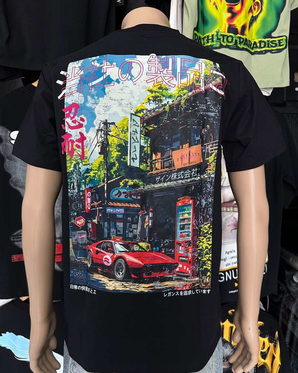 Camiseta Zayin Ferrari Testarossa - Negro