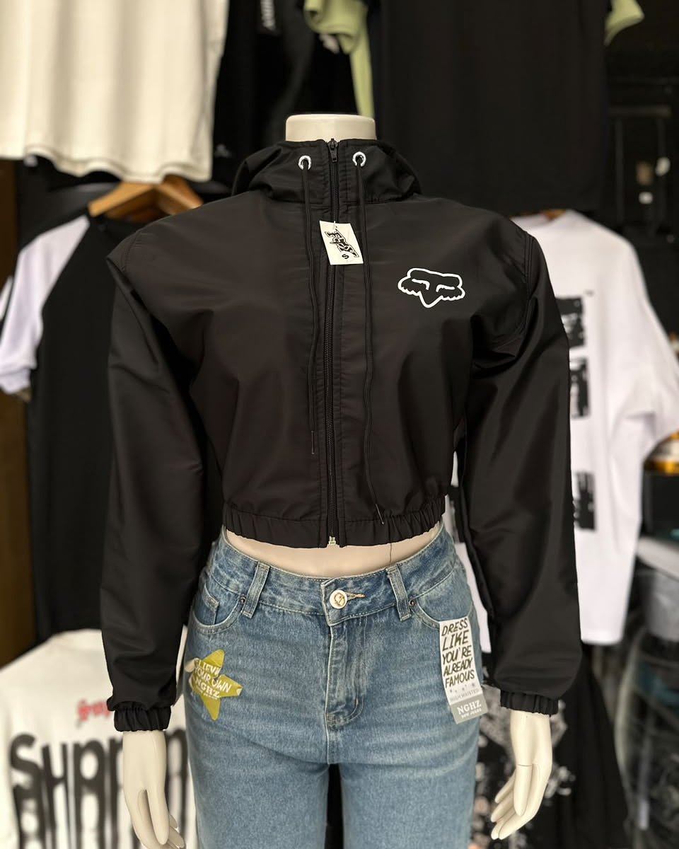 Jacket Fox Semi Impermeable Mujer - Negro