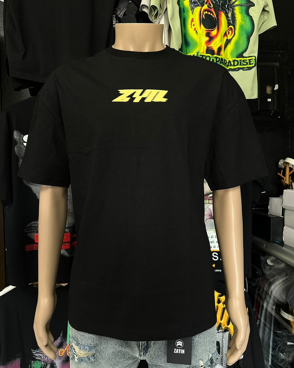 Camiseta Zayin Hottest Club Oversize - Negro