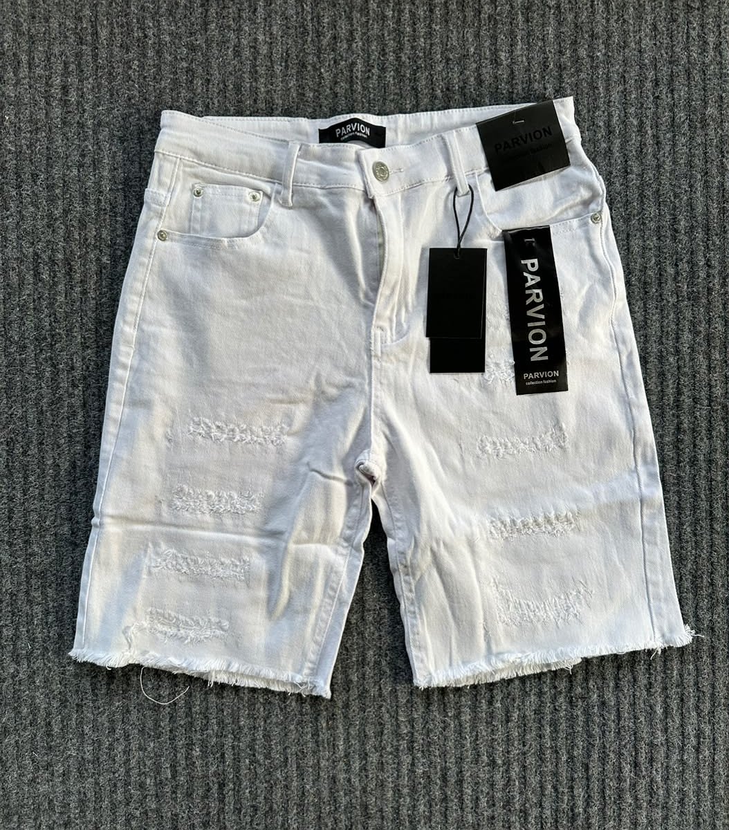 Short Denim Parvion Blanco - Blanco